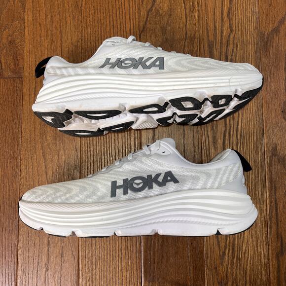 HOKA One One Gaviota 5 Men's 14D Light Gray Running Shoes Stability Cushion - Picture 6 of 8